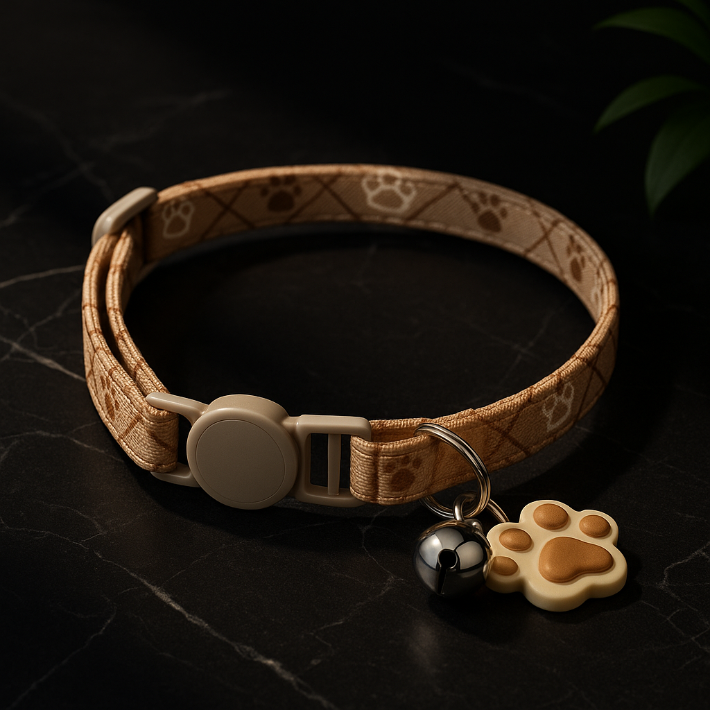 Soft Cat Collar – Safety Buckle & Charm